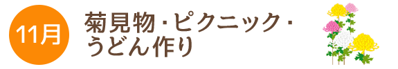 11月 菊見物・ピクニック・うどん作り